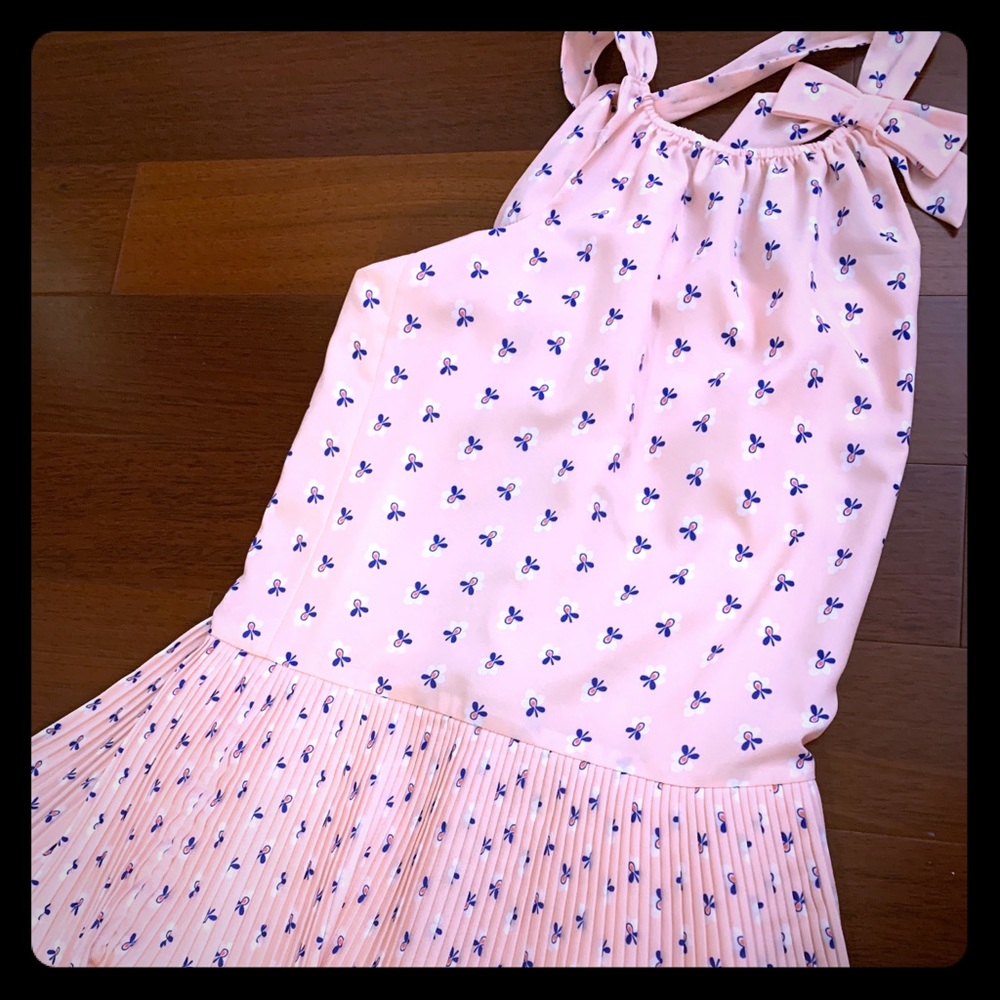Janie and Jack size 6 peach color halter dress